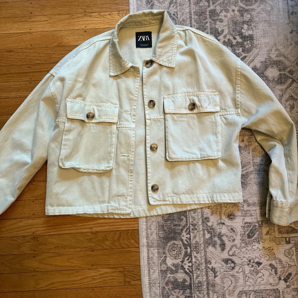 Light green Zara jacket (Jean material)